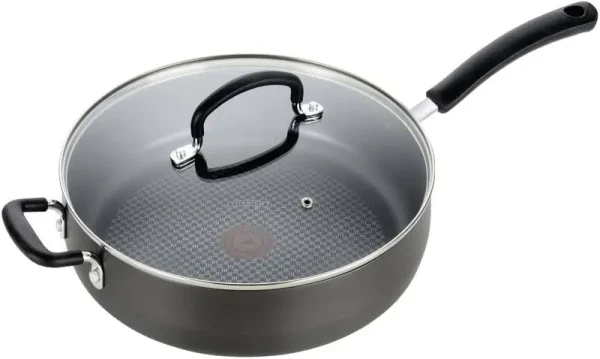 T-Fal E76582 Ultimate Hard Anodized, Nonstick 5 qt. Jumbo Cooker, Black, 5 Quart, Grey