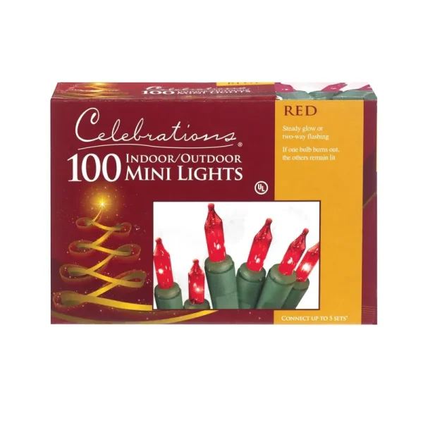 Celebrations Mini Light Red 100