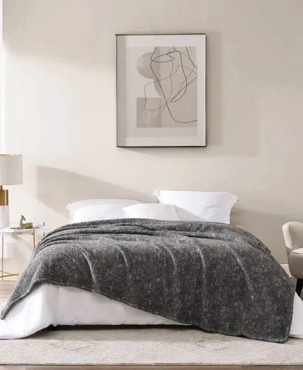 Closeout! Royal Luxe Ultra Soft Sherpa Blanket, Twin - Grey