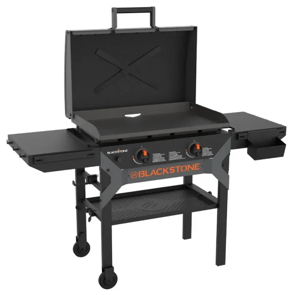 Blackstone 2 Burner Natural Gas/Propane Outdoor Griddle with Hood Black