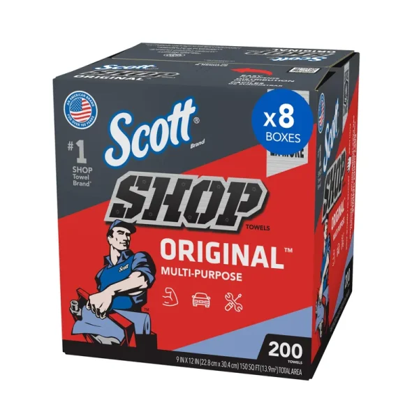 Scott Blue Shop Towels - Box of 200