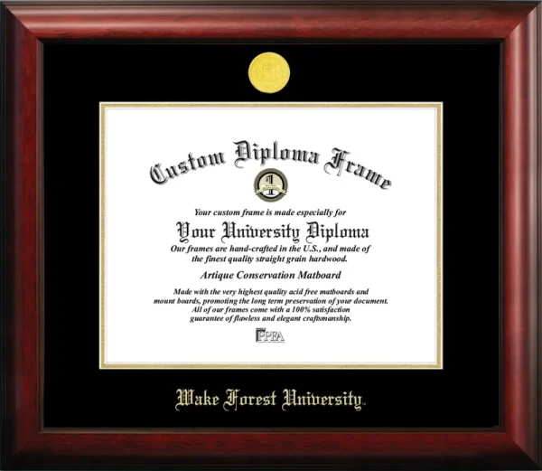 Campus Images Nc991ged Wake Forest University Gold Embossed Diploma Frame
