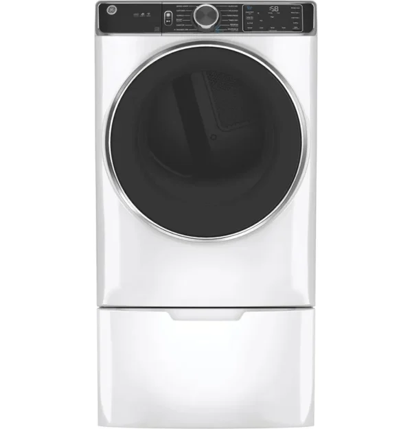 GE 7.8 Cu. ft. Capacity White Smart Front Load Electric Dryer with Steam - GFD85ESSNWW - MadeInUSA