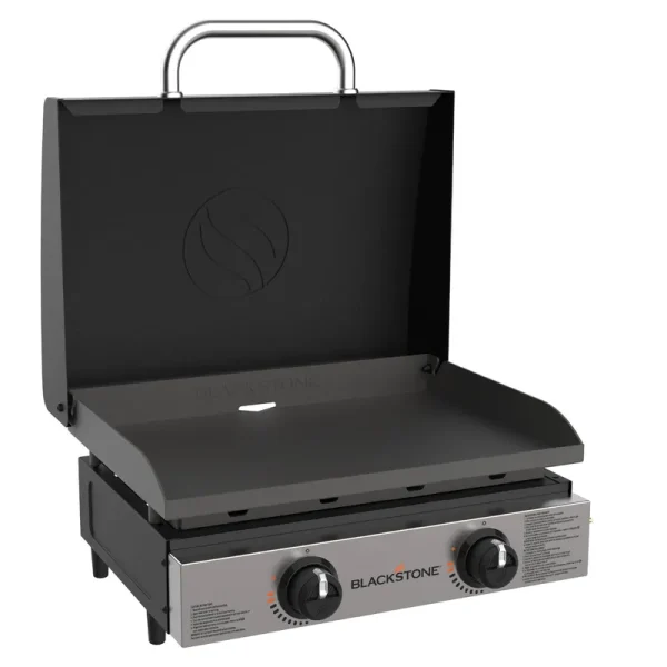 Blackstone 1813 Propane Gas Hood Portable Flat Griddle Grill Stainless Steel
