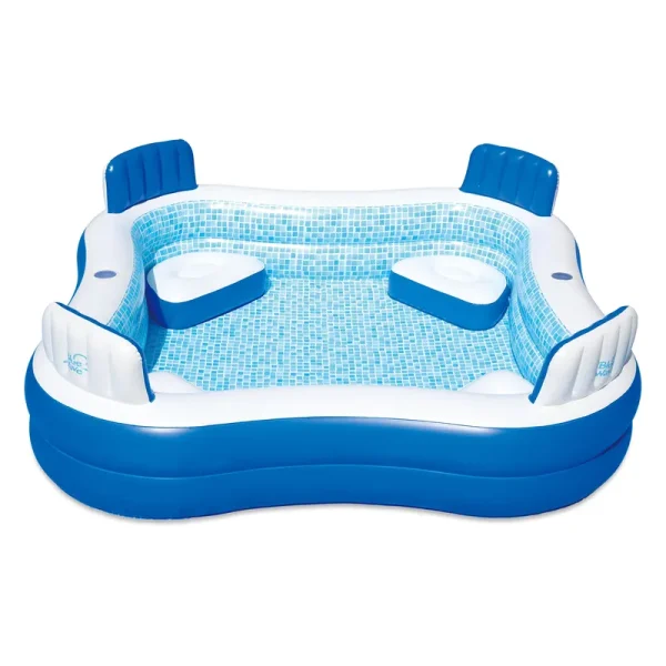 Blue Wave NT6126 88 in x 26 in Deep Premier Family Inflatable Pool W Cover