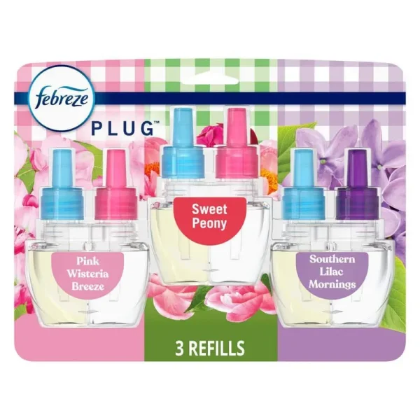 Febreze Plug Oil Refills Floral Variety Mix 2.63 fl oz 3ct