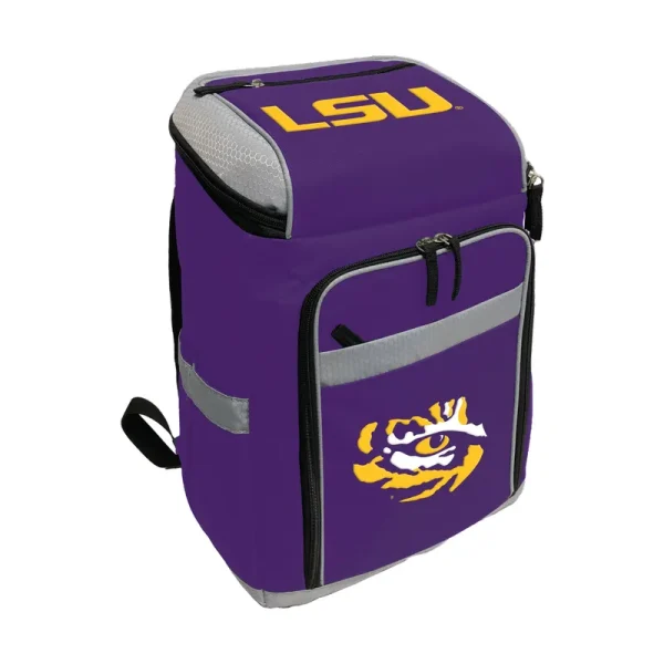 Logo Brands NCAA 32 Can Backpack Cooler- LSU Tigers