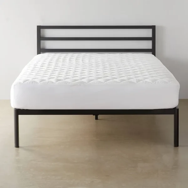 AmazonBasics Hypoallergenic Quilted Mattress Topper Pad Cover - 18 inch Deep, Queen