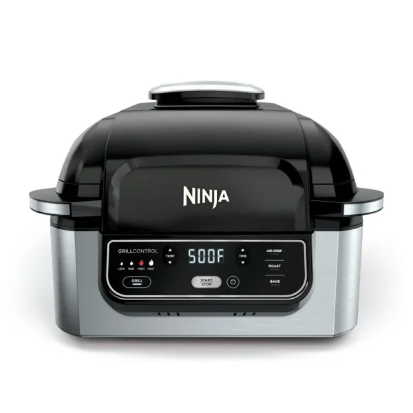 Foodi? 4-in-1 Indoor Grill with 4-Quart Air Fryer. Roast. & Bake. AG300