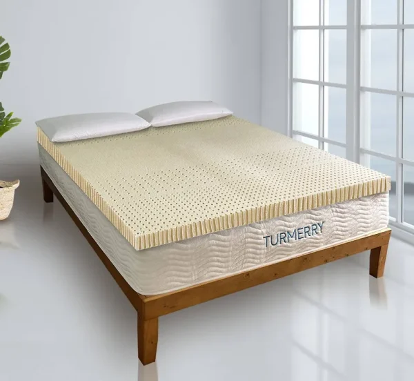 Latex Mattress Topper - Turmerry King / 2 inch Organic Latex / Medium
