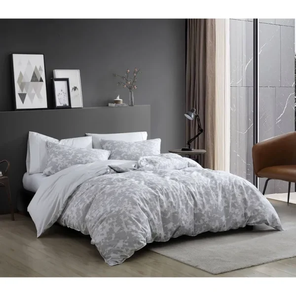 Kenneth Cole Merrion Organic Cotton Grey Duvet Cover Set - King