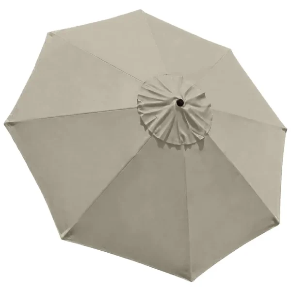 EliteShade USA 9ft Replacement Covers 8 Ribs Market Patio Umbrella Canopy Cover (Canopy Only) (Beige)
