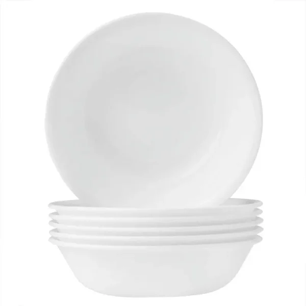 Corelle Livingware Dessert Bowls, Winter Frost White - 6 pack