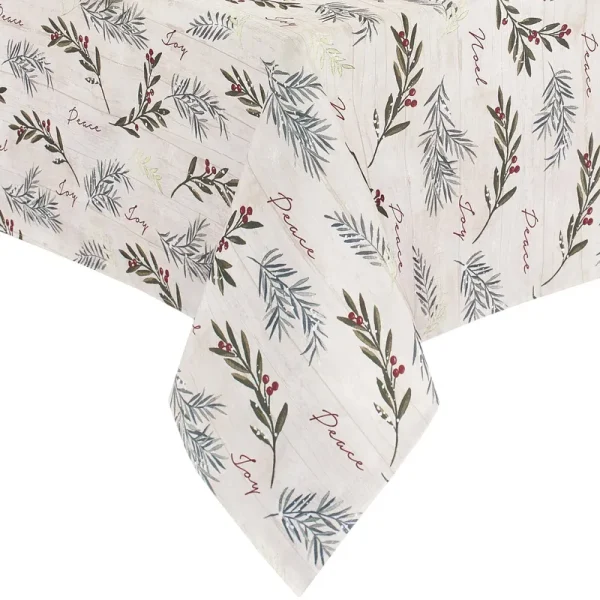 Elrene Home Fashions Holiday Tree Trimmings 60" x 84" Oblong Tablecloth Multi