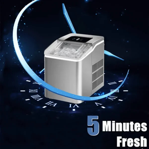 Ice Maker Machine Countertop 2 Ice Sizes, 28 lbs in 24 Hrs, Self-Clean, 9 Cubes Ready in 5 Mins, Portable Ice Maker 2L, LCD Display