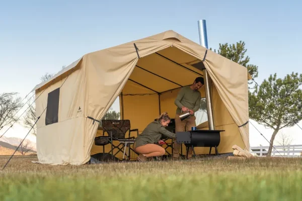 Ozark Trail North Fork Tent with a Integrated Stove Jack, 6 - Person, 12' x 10' Outdoor Wall
