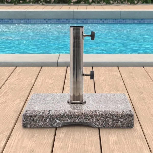 Maypex 42 lbs Square Granite Umbrella Base Grey