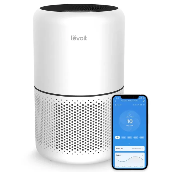 Levoit PlasmaPro 300S Smart True HEPA Air Purifier, White