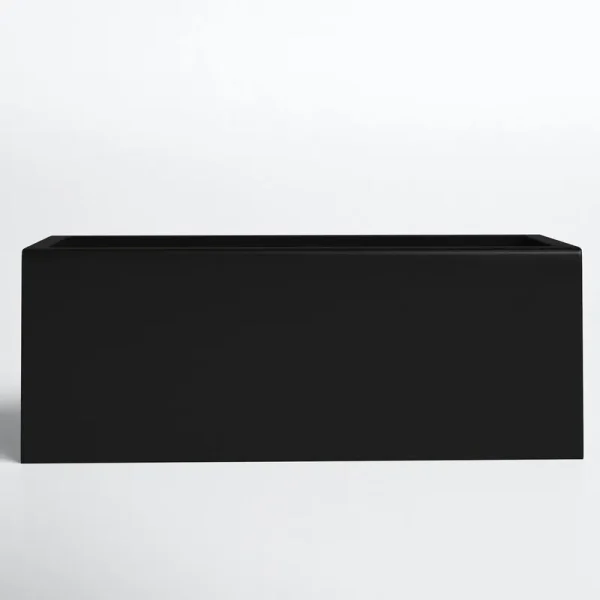 Barclay Fiberglass Planter Box Color: Black, Size: 10" H x 30" W x 10" D