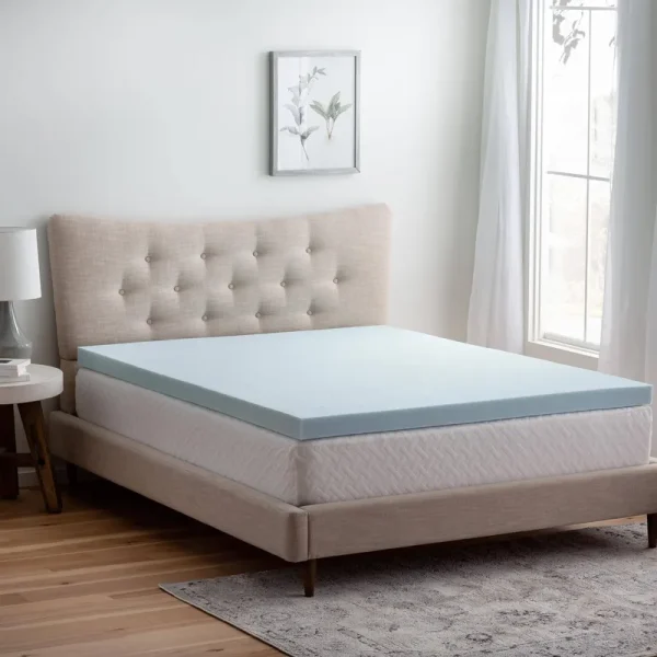 Brookside Gel Infused Memory Foam Mattress Topper - Blue Twin