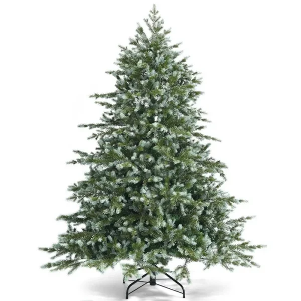 Costway 6ft Artificial Christmas Spruce Hinged Tree w/ 892 Mixed PE & PVC Tips