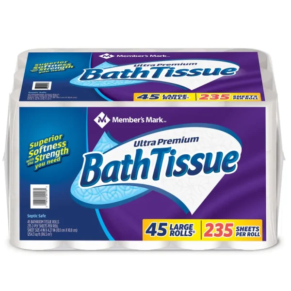 Member's Mark Ultra Premium Bathroom Tissue Large Rolls - 45 Each