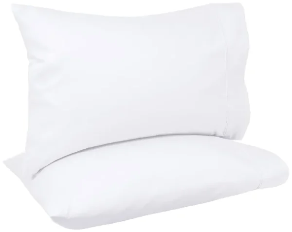 AmazonBasics 400 Thread Count Pillow Cases - Standard, Set of 2, White