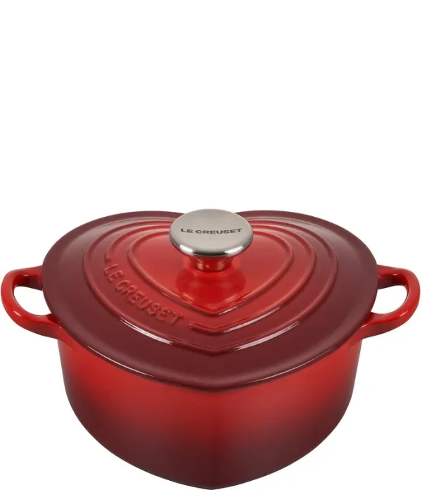 Le Creuset 2-Quart Cast Iron Heart Cocotte - Cerise