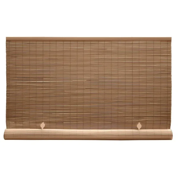 Radiance - Woodgrain 1/4 in. PVC Cord Free Roll-Up 96 in. W x 72 in. L