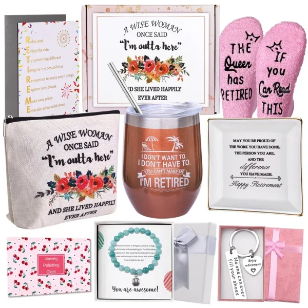 Retirement Gifts for Women 2022, Happy Coworker, Pink