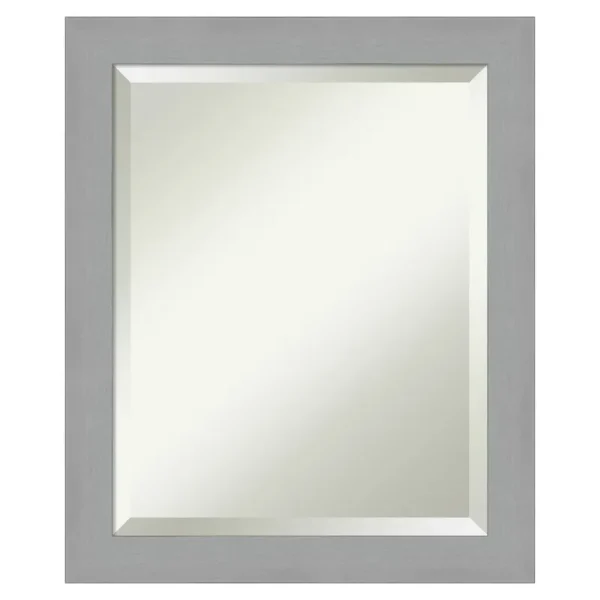 Amanti Art Brushed Nickel Framed Wall Mirror - 19.38 x 23.38 in