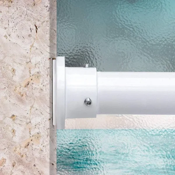 Roomdividersnow White Tension Curtain Rod, 70cm -130CM