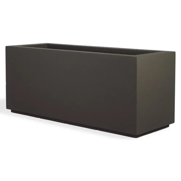 Poly-Stone Milan Tall 46 in. x 19 in. Trough Planter Bronze