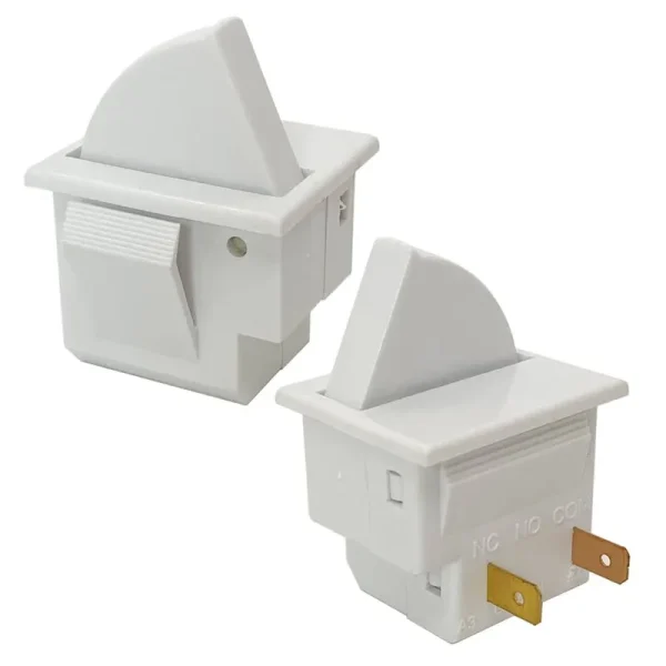 2pcs Refrigerator Door Light Switch 2 Feet Compatible for GE Whirlpool, Maytag, Admiral, Amana, Kenmore, KitchenAid, Magic Chef Freezer Momentary