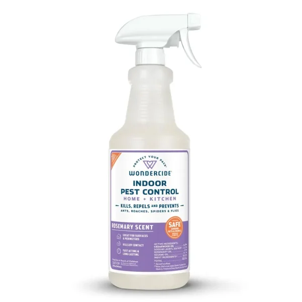 Wondercide - Indoor Pest Control Spray for Home and Kitchen - Ant, Roach, Spider, Fly, Flea, Bug Killer and Insect Repellent - with Natural