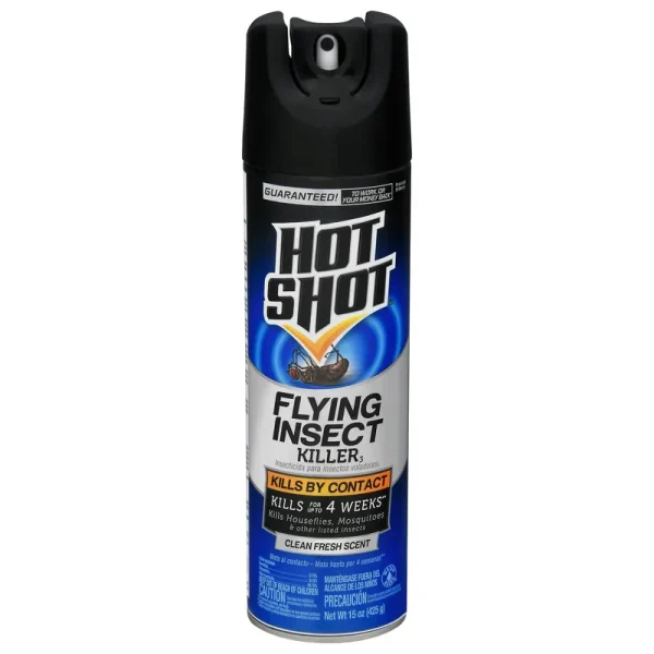 Hot Shot Flying Insect Killer 3, Clean Fresh Scent - 15 oz