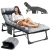 Lounge chair(Black) Gray mattress