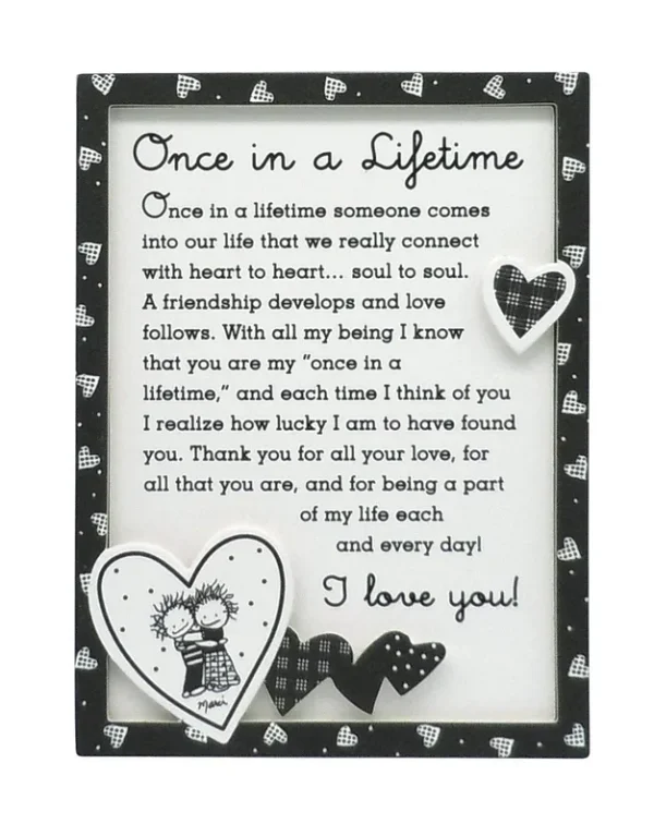 Blue Mountain Arts Miniature Easel Print with Magnet Once in A Lifetime 4.9 x 3.6 in., Valentine's Day, Anniversary, Birthday, or I Love You