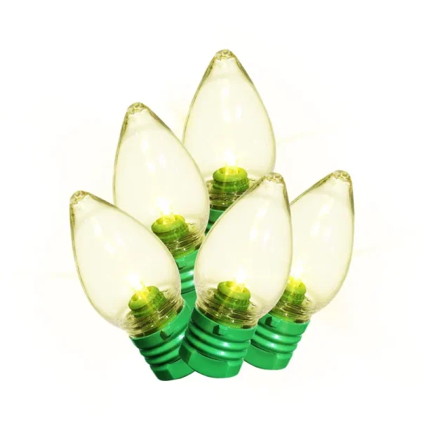 Holiday Time Super Bright Incandescent-Style C7 LED Christmas Lights - Warm White - 15 ft