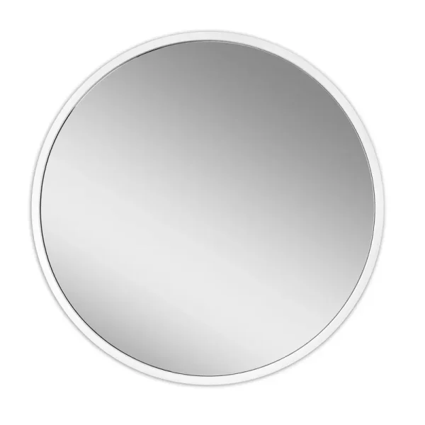 Mainstays Traditional Plastic Round Wall Mount Mirror - White - 18 in