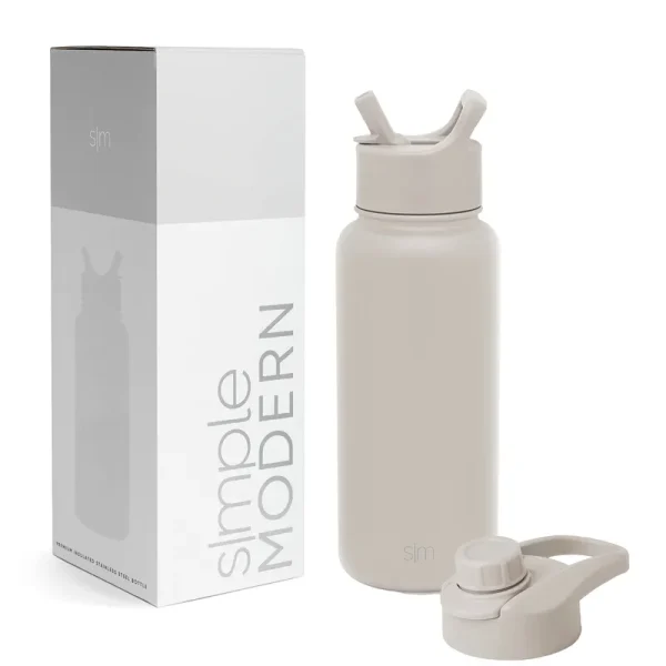 Simple Modern Summit Water Bottle w/ Straw and Chug Lid Almond Birch