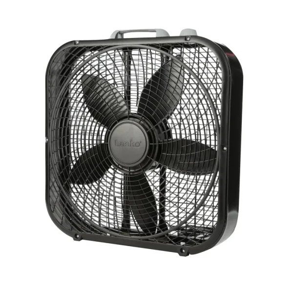 Lasko Cool Colors 20 inch 3-Speed Box Fan, B20301, Black