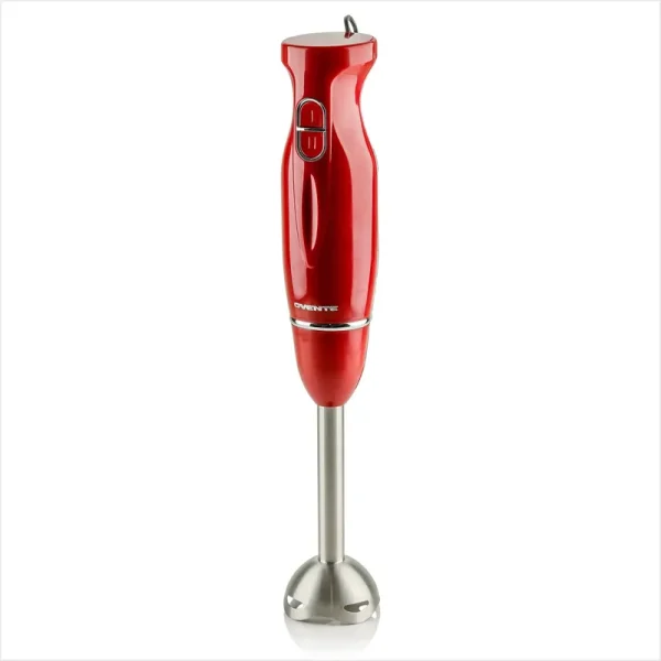 Ovente 2-Speed 300 Watt Electric Immersion Hand Blender ,Red