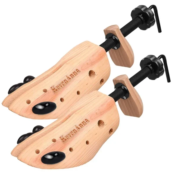 KevenAnna Pair of Premium Professional 2-Way Shoe Trees, Wooden Shoe Stretcher