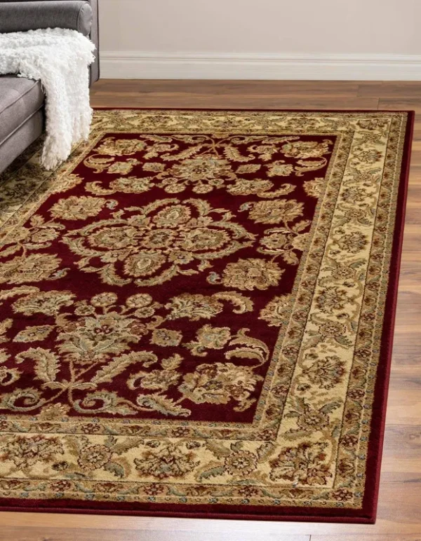 Classic Agra 8x11 Red Area Rug