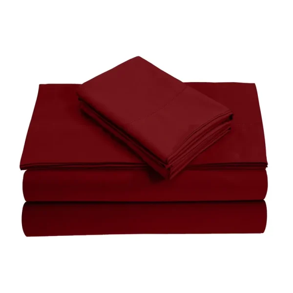 21" EXTRA DEEP POCKETS - 800 - Thread Count 100% Egyptian Cotton California King Sheet Set, 4PC (1 Flat, 1 Fitted, 2 Pillowcases) Long Staple Cotton, 800 - TC Pure Cotton - Burgundy