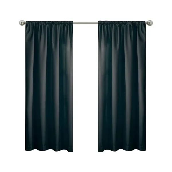 Eclipse Draft Stopper Window Curtain Panel, Size: 42 x 63, Black