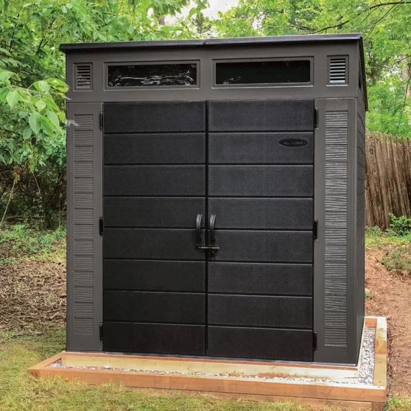 Modernist 7 ft. W x 7 ft. D Plastic Storage Shed Suncast