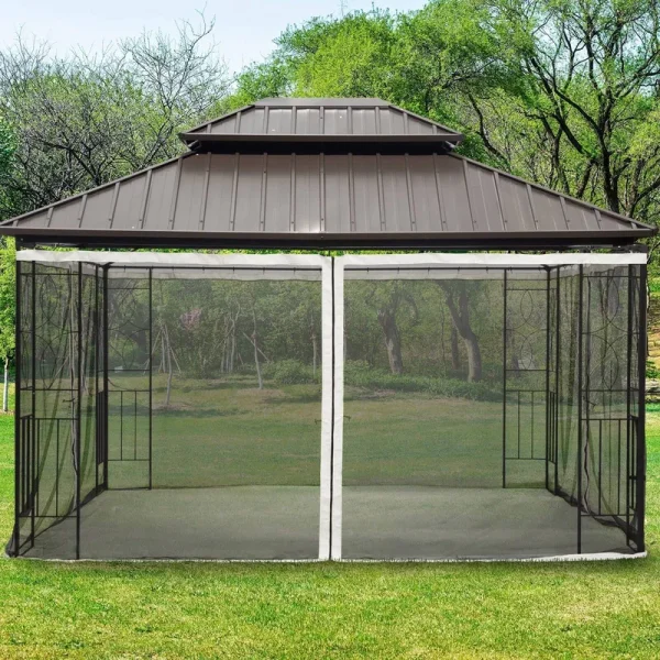 Outsunny Replacement Mosquito Netting for 10' x 12' Gazebo - Black