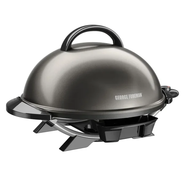 Foreman 15 Serving Nonstick Indoor/Outdoor Electric Grill in Gun Metal